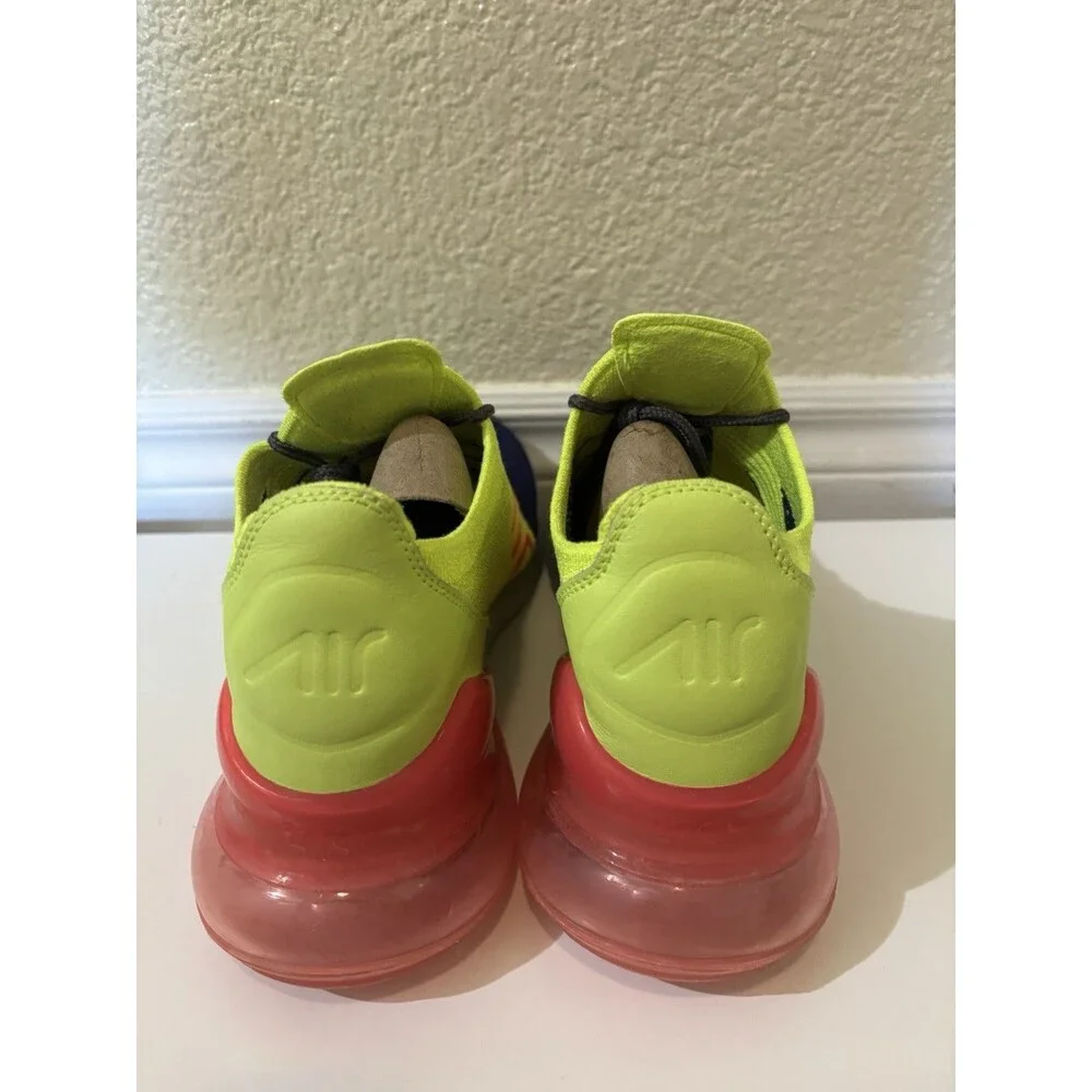 Nike Air Max 270 Flyknit Men’s Size 10.5 Regency Purple Volt Pink AO1023-501